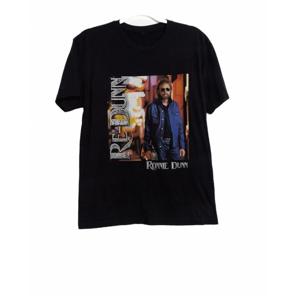 Ronnie Dunn Men Black TShirt Graphic RE-DUNN Concert Tee Pullover Short Sleeve M - Picture 1 of 8